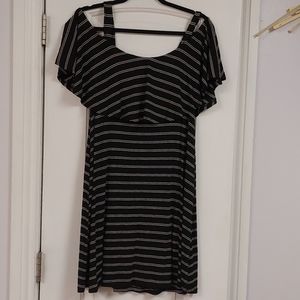 NWT Black striped dress